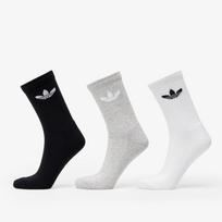 adidas Trefoil Cushion Crew Sock 6-Pack Black/ White/ Medium Grey Heather - Dydis L (IJ5620 Kojinės)