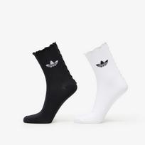 adidas Ruffle Socks 2-Pack White/ Black - Dydis S (JD5623 Kojinės)