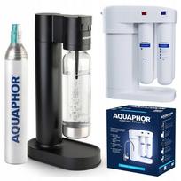 Gazuotų gėrimų gaminimo aparatas, su filtru Aquaphor Pearl RO-101S, juoda sp.