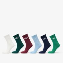 adidas Trefoil Crew Sock Cushion 6-Pack Off White/ Semi Court Green/ Collegiate Green - Dydis 46_48 (JI9504 Kojinės)