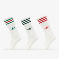 adidas 3-Stripes High Crew Socks 3 Pairs Off White/ Off White/ Off White - Dydis M (KD8239 Kojinės)