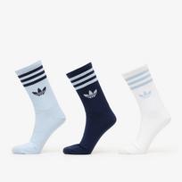 adidas 3-Stripes Crew Socks 3 Pairs Wonder Blue/ Night Indigo/ White - Dydis S (KT1694 Kojinės)