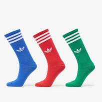 adidas 3-Stripes High Crew Socks 3 Pairs Blue/ Better Scarlet/ Green - Dydis S (KT1689 Kojinės)