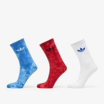 adidas Tie Dye Crew Socks 3 Pairs Crystal Sky/ Lucid Red/ White- Clear Blue - Dydis M (KD0975 Kojinės)