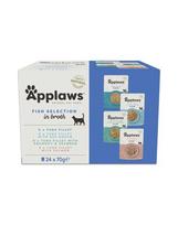 APPLAWS Cat Mix 24x70g Multipak skonių su žuvimi maišeliuose sultinyje katėms