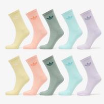 adidas Trefoil Crew Socks 10-Pack Silver Green/ Glow Pink/ Semi Flash Aqua - Dydis M (KS9810 Kojinės)