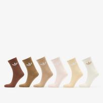 adidas Trefoil Cushion Crew Socks 6-Pack Cream White/ Wonder Quartz - Dydis S (JY2678 Kojinės)