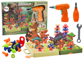 3D statybos dėlionės kaladėlės Dinozaurai Lean Toys