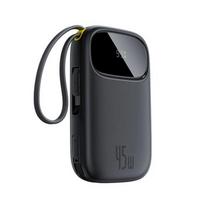 Baseus EnerFill FC31 Powerbankas su ekranu su USB-C ir Lightning laidais 45 W Juodas