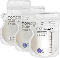 Maišeliai motinos pienui laikyti Momcozy Temp Sensing, 250 ml, 0 mėn., plastikas, skaidri sp.