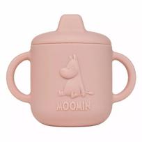 Puodelis su snapeliu Moomin, 150 ml, 6+ mėn., silikonas, rožinė sp.