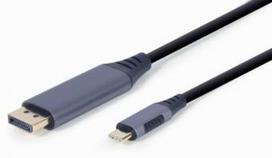 Prekė su pažeista pakuote. Kabelis Gembird CC-USB3C-DPF-01-6 CC-USB3C-DPF-01-6 Display port male, USB Type C, 1.8 m, pilka sp.