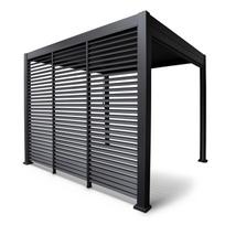 Prekė su pažeista pakuote. Žaliuzinė siena pavėsinei Home4you Mirador-111, 238.25 cm, tamsiai pilka sp.