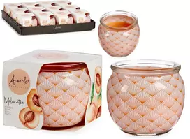 Acorde Aromatizuota žvakė Persikas Oranžinė stiklas Vaškas Stiklas