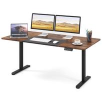 Elektrinis pakeliamas stalas, 140x70x72-116 cm, Rudas
