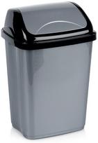 Plastikinė šiukšliadėžė - ORION - 10 l - Pilka - 25,5x20,5x37,5 cm - Pasukamas dangtis - Kompaktiška - Atspari - Lengva