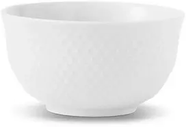 Lyngby Porcelæn – Rombo baltas serviravimo indas – Ø17,5 cm