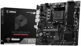 Pagrindinė plokštė - MSI PRO B550M-P Micro ATX AM4 AMD B550 128GB DDR4 2 M.2 4 SATA III HDMI DisplayPort VGA