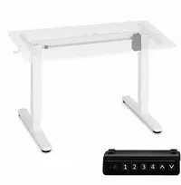 Elektrinis stalo rėmas, aukščio reguliavimas 72-118 cm, stalviršiui iki 160 cm, baltas ModernHome