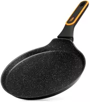 Blynų keptuvė su granitine nepridegančia danga, juoda, 24 cm