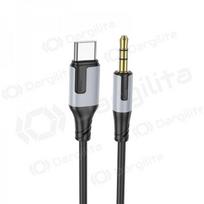 Audio laidas Borofone BL19 USB-C į 3.5 mm juodas