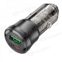 Automobilinis įkroviklis Borofone BZ25 38 W USB-C + USB-A PD QC juodas
