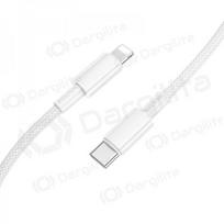 Lightning laidas Borofone BX117 USB-C į Lightning 1 m PD 27 W baltas