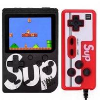 Žaidimų konsolė „GameBox R2 8bit“ nešiojama retro žaidimų konsolė su 400 žaidimų, 3 colių LCD ekranas, 1 valdiklis, TV RCA laidas, juoda