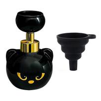 1/2 vnt. Katės letenos putojantis muilo dozatorius Juoda katytės tematikos putojantis siurbliuko buteliukas Automatinis muilo dozatorius Rankų muilo siurbliukas 1pc black