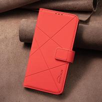 Premium RFID Blocking Wallet Case For Honor 400 Pro Lite 300 Ultra 200 Smart Geometric Pattern Leather Flip Cover Honor 400 (Global) raudona