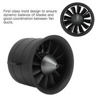 RC Duct Fan 12 Blades 80mm Airplane Model Propeller Duct Set Kit for QX QF3538 Motor CCW black