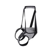 Reguliuojami šunų užpakalinių kojų stabilizatoriai Pet Lift pakinktai su minkštu paminkštinimu vyresnio amžiaus neįgaliems šunims lauko veiklai L black