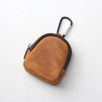 Pu Leather Coin Purse Retro Small Zipper Pouch For Coins Earphones Accessories Bag Pendant brown