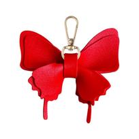 Elegant PU Leather Butterfly Bag Charm Keychain Accessory for Women Stylish Purse Decors Bags Pendant