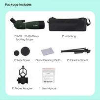 SVBONY SV28 25-75x70mm Military Green High-Definition Birdwatching and Outdoor Zoom Scope