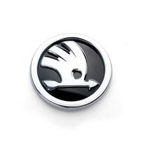 AWJQ6 80/90/100MM Car Emblem Letters Logo Badge Sport Stickers Auto Accessories For Skoda Kodiaq Octavia Enyaq Kamiq Scala Rapid Karoq 80mm