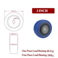 3/4/5inch Wear-resistant Replacement Caster Wheel For Heavy Furniture Industrial Equipment (as the picture,1PC)