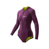 High Elasticity Neoprene Wetsuit Snorkeling Diving Women Full Body UV Protection Long Sleeve Swimsuit Size L black