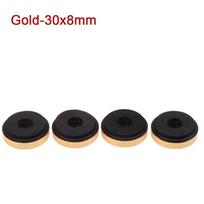 4Pcs Plastic Audio Speaker Isolation Feet Sponge Turntable Feet Shock Absorber Foot Pad  Turntable Gold-30x8mm