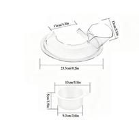 For Kitchen Aid Steel Mixing Bowl Fermentation Lid With Splash Cover For Home Baking white