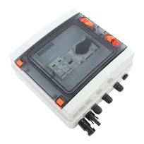 Solar PV Combiner Box IP65 Waterproof 1 in 1 Out Photovoltaic Combiner Box with Disconnect Switch 1000V 32A