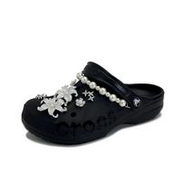 Crocs Baya EVA High Value Sweet Fairy Temperament Fashionable Versatile Hole Shoes Women Black 39-40 juoda