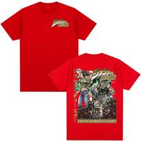 Anime JoJo Bizarre Adventure Tshirt Joseph Joestar Manga Graphic Tees Mens Women Clothing Casual Fashion Short Sleeves T Shirt 4XL red