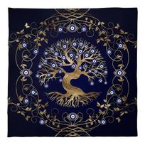 Tarot staltiesė Rūnų spėjimų stalo uždangalas Astrologijos orakulų stalo žaidimo kilimėlis Kvadratinė forma Švytuoklės altoriaus staltiesė 50x50cm gray