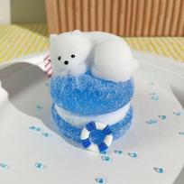 Polar Bear Burger Extra Thick Soft Squishy Mud Like Texture Premium Slow Rebound Stress Relief Accessory mėlyna