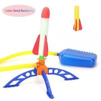 Kids Air Rocket Foot Pump Launcher Toys Sport Game Jump Stomp Outdoor Child Play Set Jump Sport Games Toys For Children blue