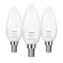 LEPRO 600059-WW-EU-3 LED Bulb, E14, C37, 4.2W (40W), 470 lm, 2700K (warm white), 250°, 3-pack