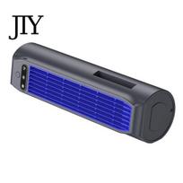 Air Cooler Fan Portable Conditioner with Built-in Phone Holder, 3 Modes Vertical Flat Energy Efficient Wall-Mounted Fan, USB Charging Bladeless Quiet pilka