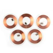 5pcs 125KHz T5577 Rewritable RFID Card Keyfob Copper Coil Coin Tag for School Hostel Door Access Use One Size brown