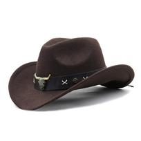 Juokingi vakarėlio skrybėlės Kaubojės skrybėlė Odinis juostelė Moteriškos kaubojiškos skrybėlės Moterims Fedora Vakarų kaubojės skrybėlė Vintage kava